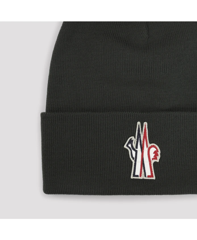 Зеленая зимняя шапка, стильный дизайн Moncler, зеленый — фото 3