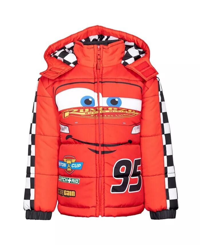 Пуховик на молнии Little Boys Pixar Cars Mickey Mouse Lightning Mc Queen Disney, красный — фото 3