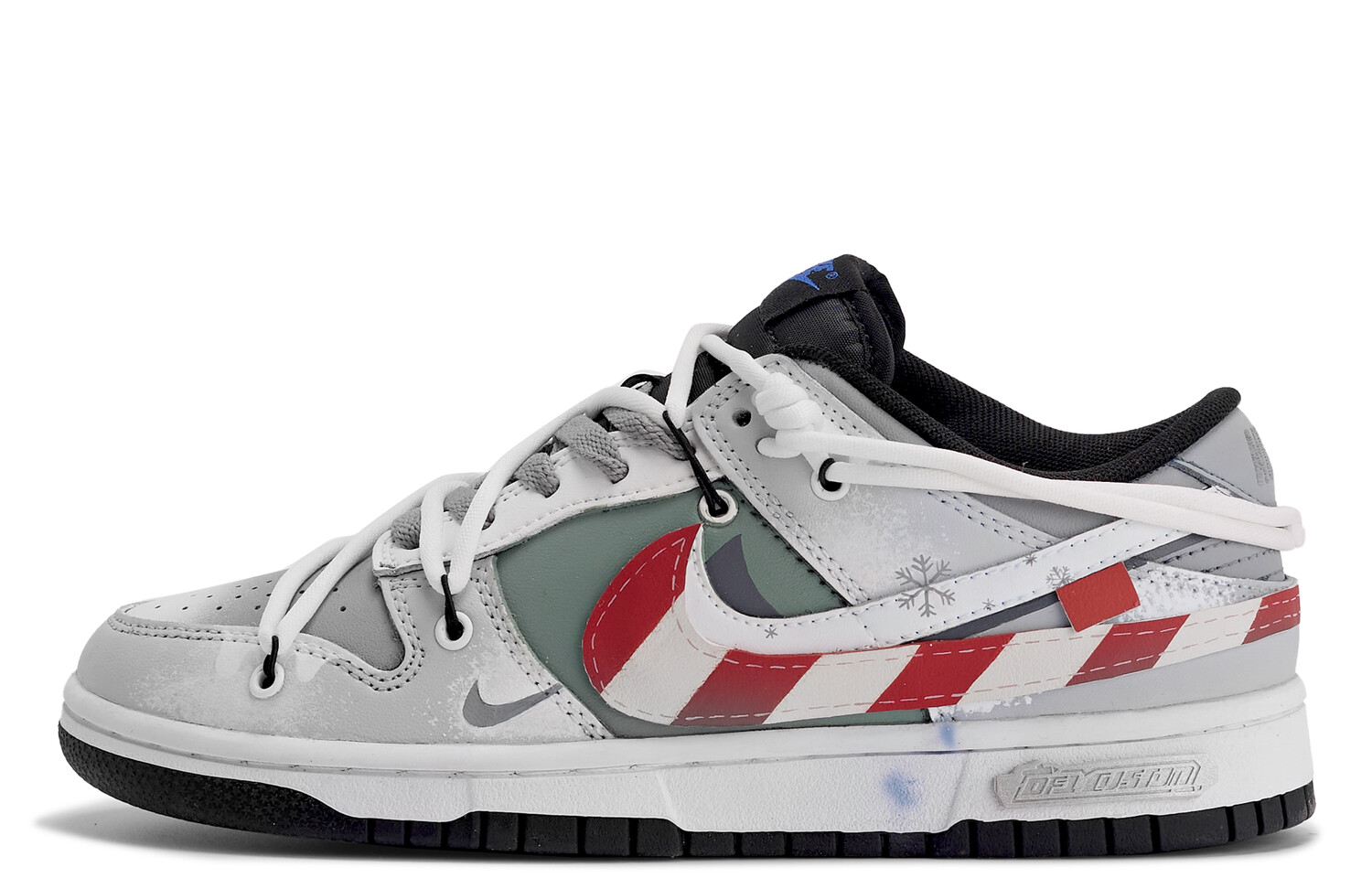 

Кроссовки Nike Dunk Skateboarding Shoes Women's Low-top Gray/Red, светло-серый