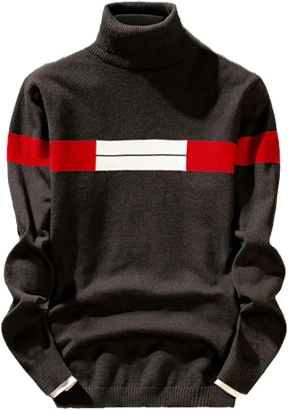 

Hourvnei Свитер осенне-зимний, дышащий, приталенный, контрастный