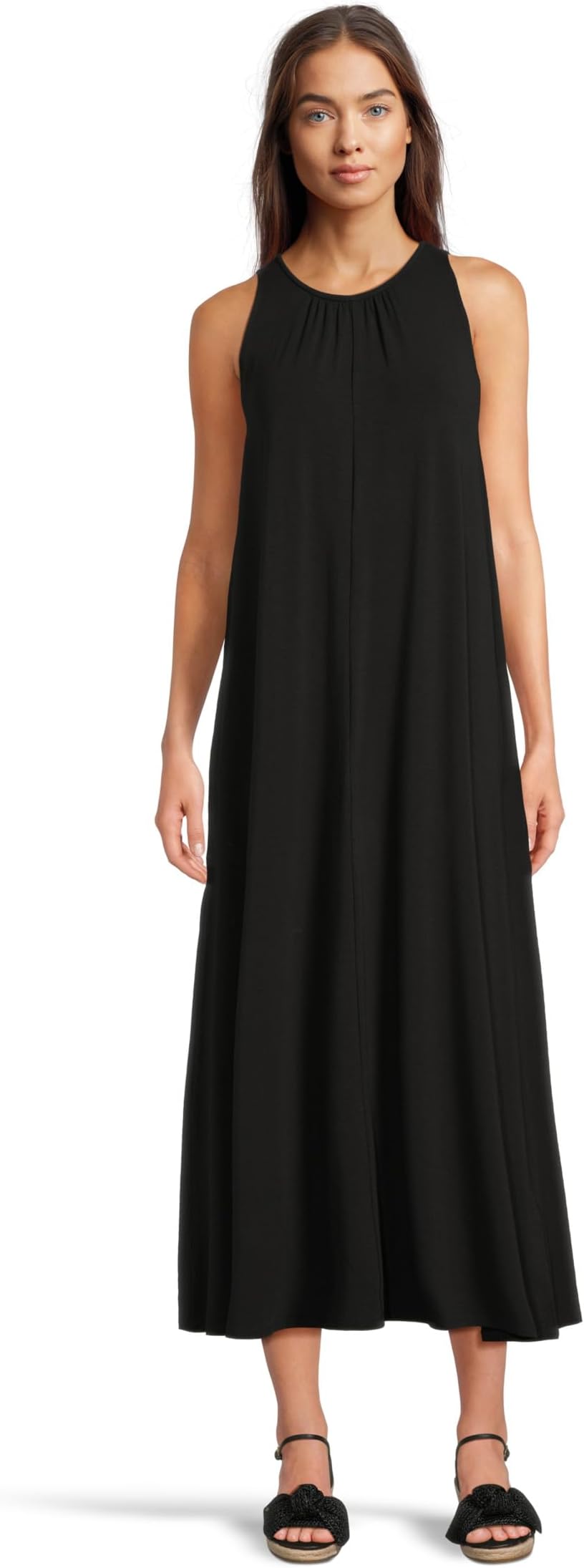 

Платье Eileen Fisher Fine Stretch Jersey Knit Maxi Dress, Black