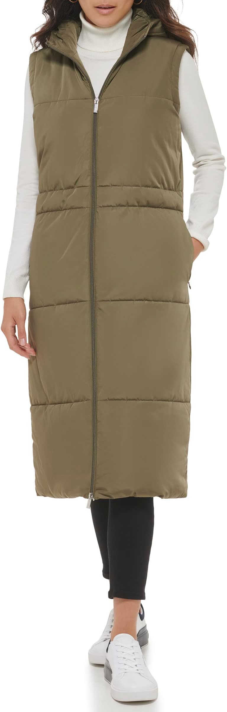 

Утепленный жилет Calvin Klein Long Vest with Cinch Waist, цвет Caper