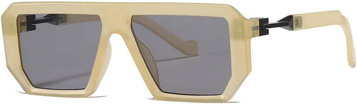 

Классические винтажные модные солнцезащитные очки в крупной оправе для женщин и мужчин, роскошные, для путешествий, с защитой от УФ-излучения UV400 TYUVIVO, Yellow Black