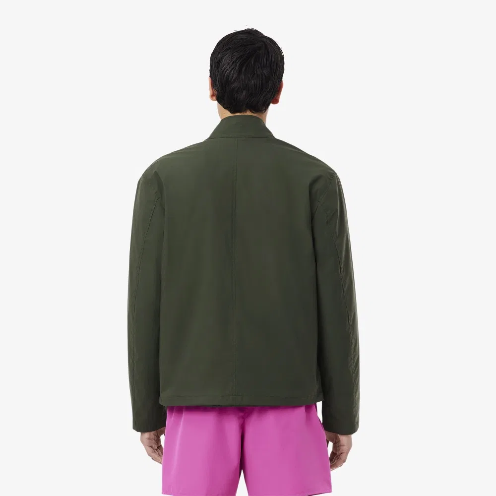 Мужская лёгкая куртка Lacoste Harrington тёмно-хаки — фото 3