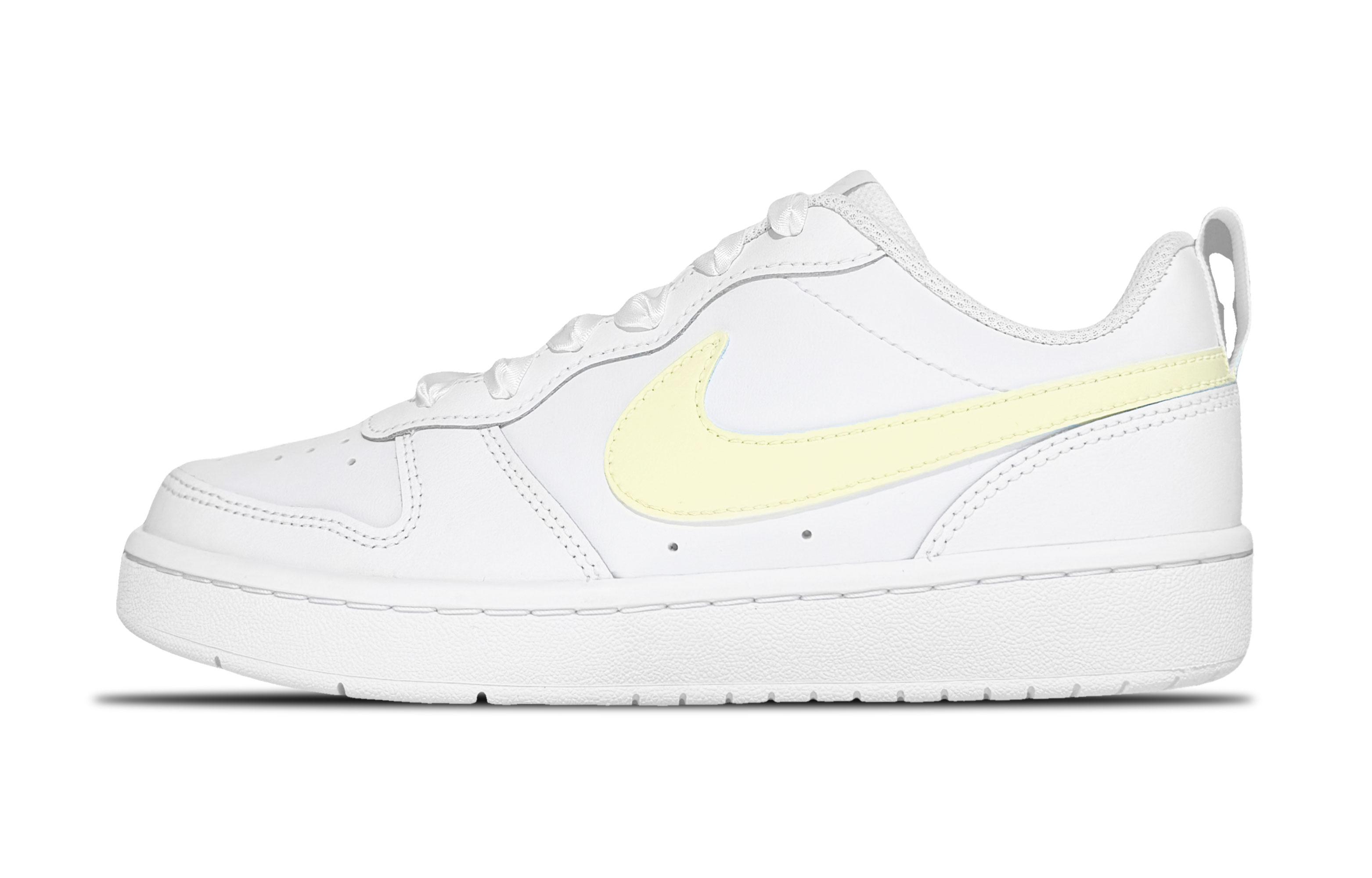 

Детские кроссовки для скейтбординга Court Borough Low 2 с низким верхом для подростков Nike, белый/желтый