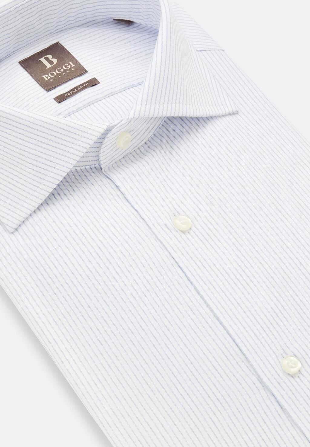 

Официальная рубашка STRIPED DOBBY REGULAR FIT Boggi Milano, светло-голубой