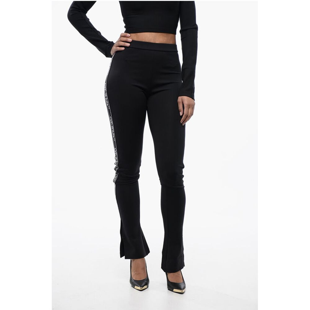 

Однотонные леггинсы с логотипом сбоку и разрезом на щиколотке Off-White, Black