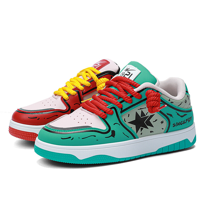 

Кроссовки DOUBLE STAR 88 Skateboarding Shoes Unisex Low-top, цвет Mismatched