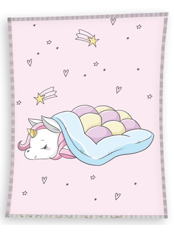

Одеяло termana Traum&Trend /Fleece Einhorn/Unicorn, розовый