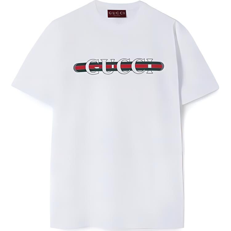 

Футболка женская Gucci с логотипом, белый / зеленый / красный