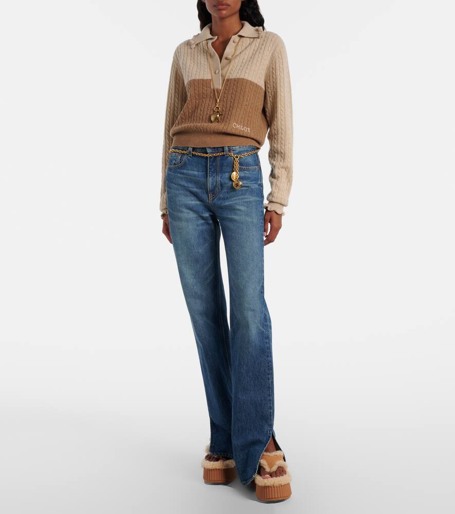 Повседневные сандалии на платформе Nama 80 из замши Chloé, Pottery Brown — фото 3