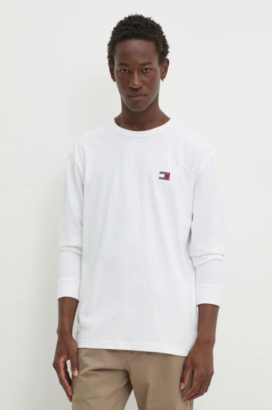 

Хлопковая рубашка с длинным рукавом Tommy Jeans, белый