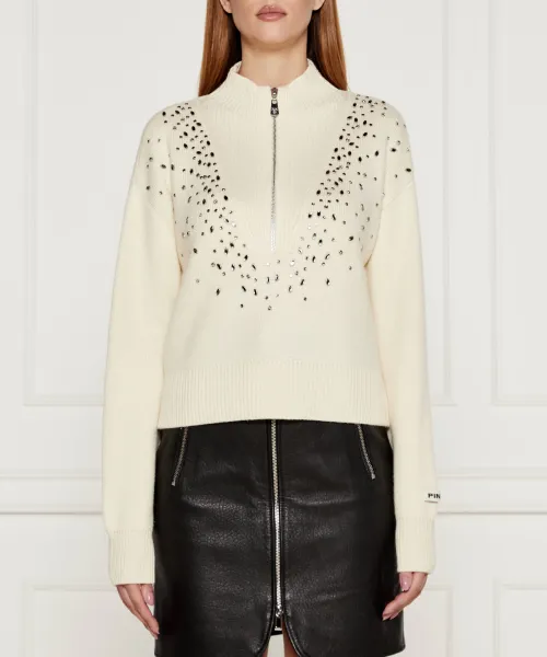 

Бомбейский свитер Loose fit Pinko, белый