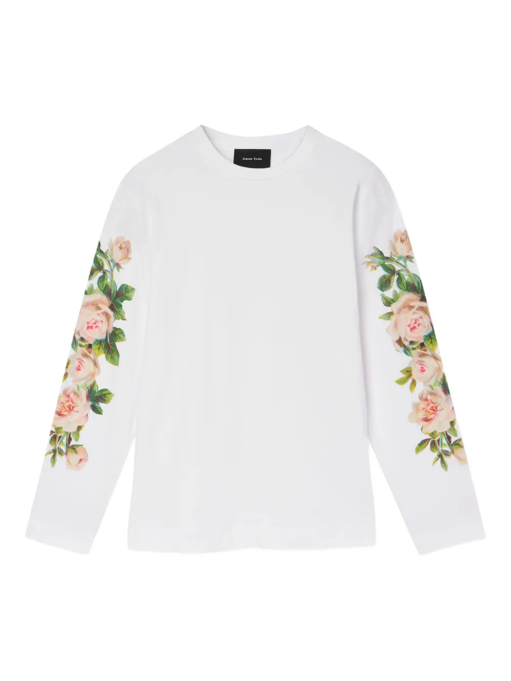 

Футболка с длинными рукавами и принтом Simone Rocha, белый