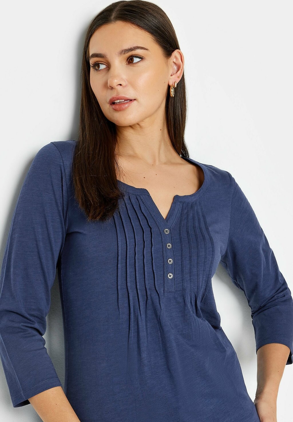 

Футболка с длинным рукавом 2 Pack Henley Long Tall Sally, темно-синяя
