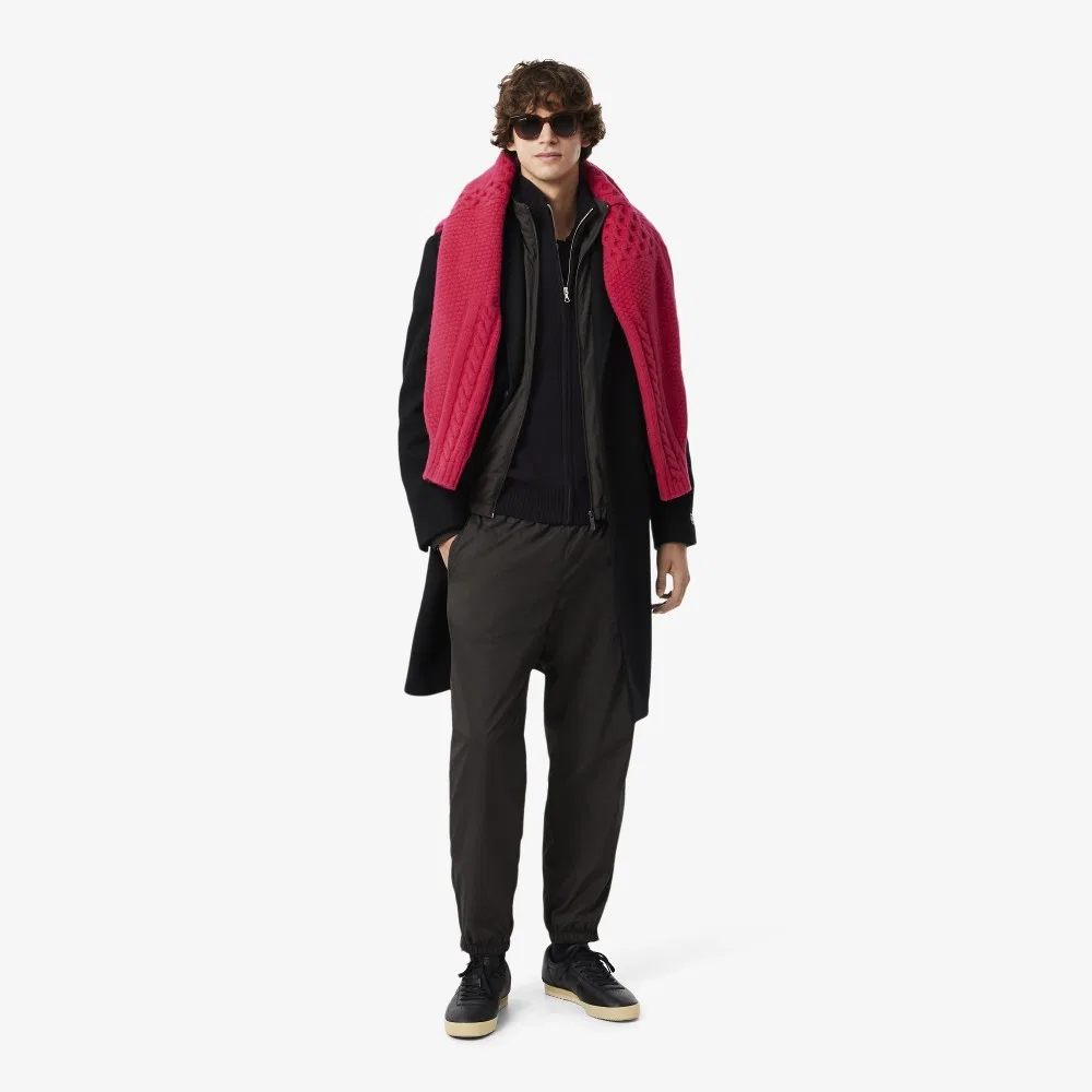 Мужской шерстяной кардиган на полной молнии чёрный от Lacoste — фото 4