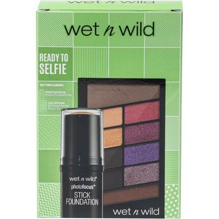 

Набор Wet n Wild Ready to Selfie с тональной основой Photo Focus Stick Foundation нежно-бежевого оттенка и палеткой теней для век Color Icon 10 Pan — стойкий макияж лица с интенсивным увлажнением Wet 'N' Wild
