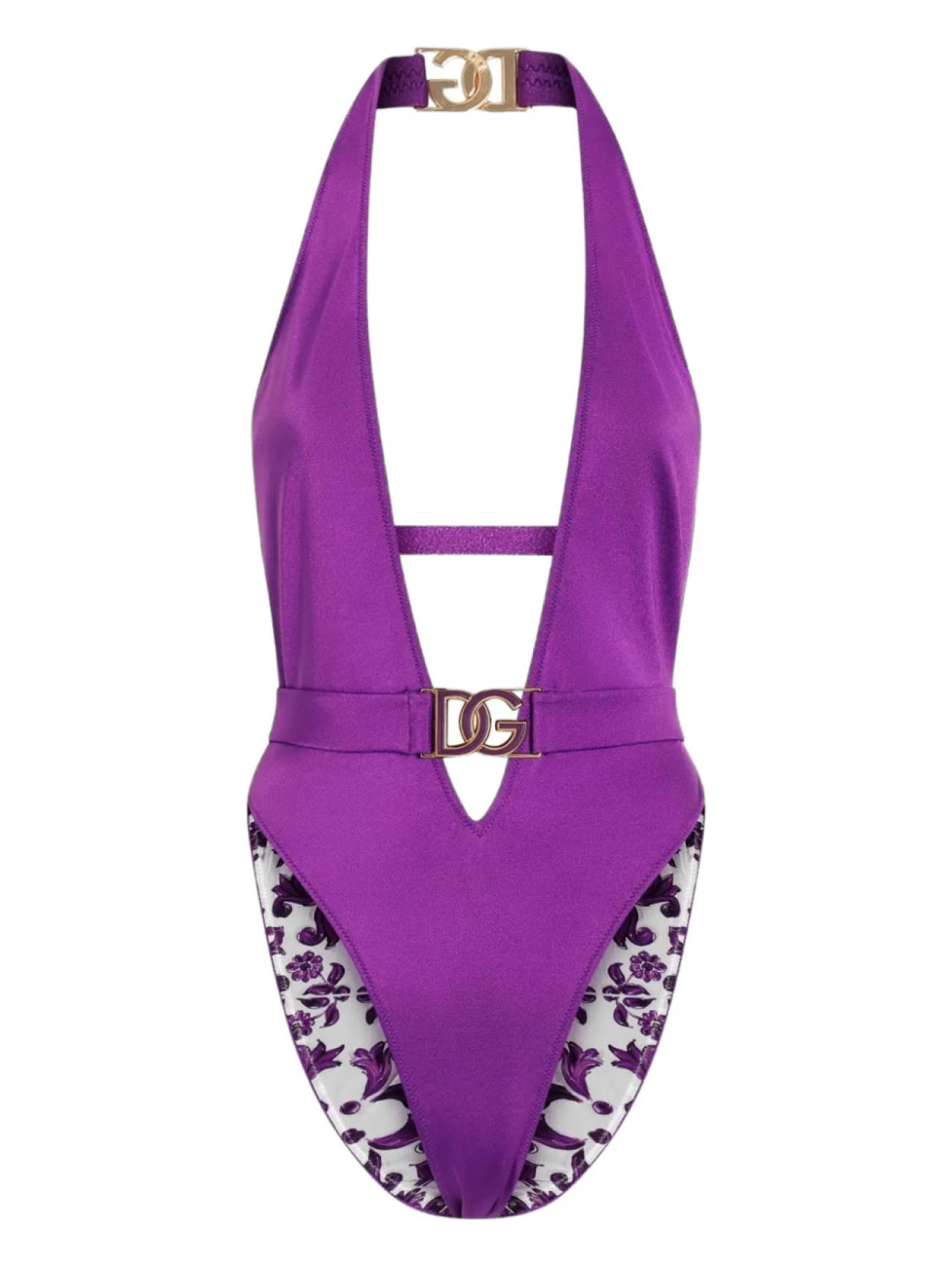 

Dolce & Gabbana купальник с логотипом DG, фиолетовый