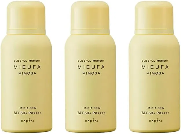 Солнцезащитный спрей Napura Meifa Fragrance UV Spray Mimosa, 3 шт., 80 г