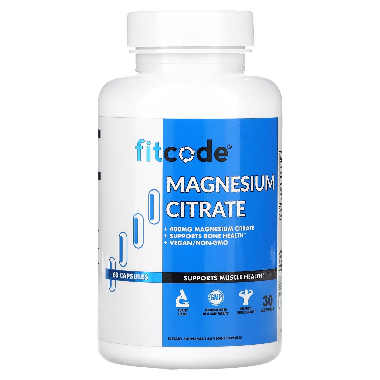 

Цитрат магния Fitcode Magnesium Citrate, 400 мг, 60 капсул