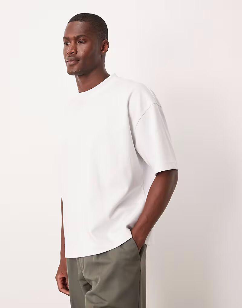 

Футболка свободного кроя ASOS DESIGN BreathMAX плотная, белого цвета