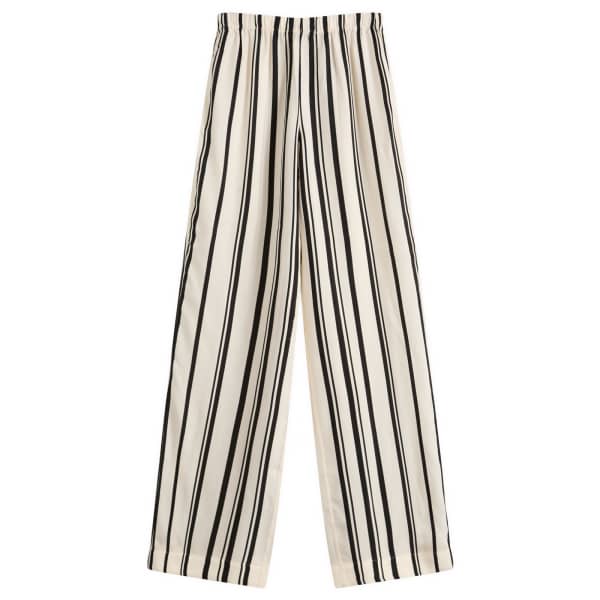 

Полосатые брюки Элейн Anine Bing, айвори & черный monogram stripe