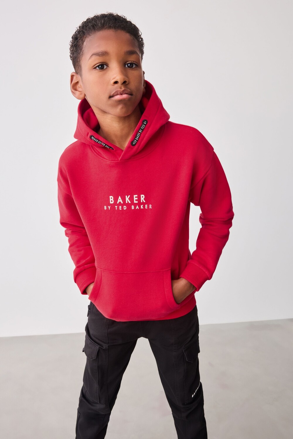 

Толстовка с капюшоном из 100% хлопка Baker By Ted Baker, красный