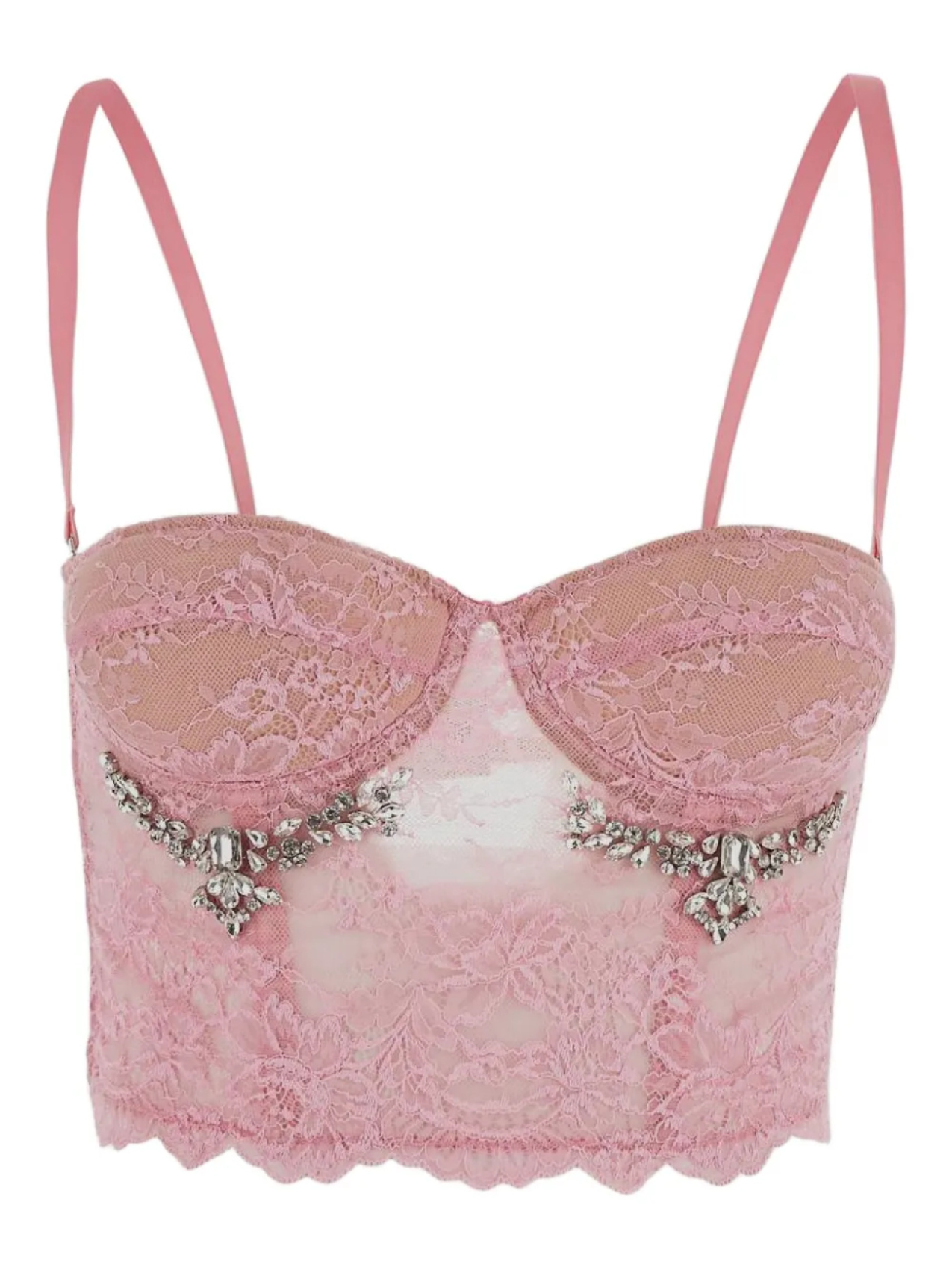 

Кружевной корсетный топ DES PHEMMES, розовый