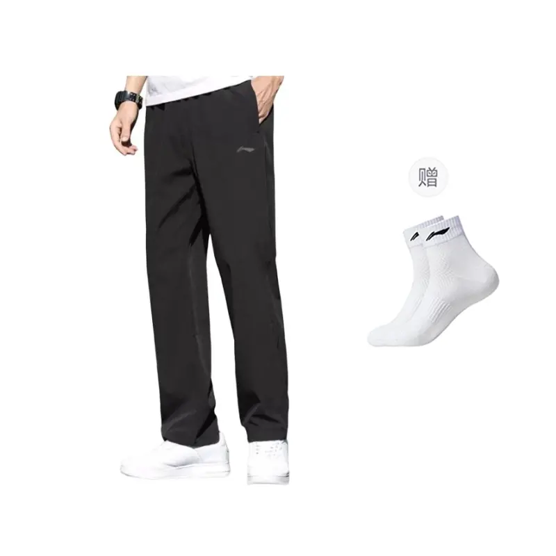 

Мужские трикотажные спортивные брюки LiNing, черный