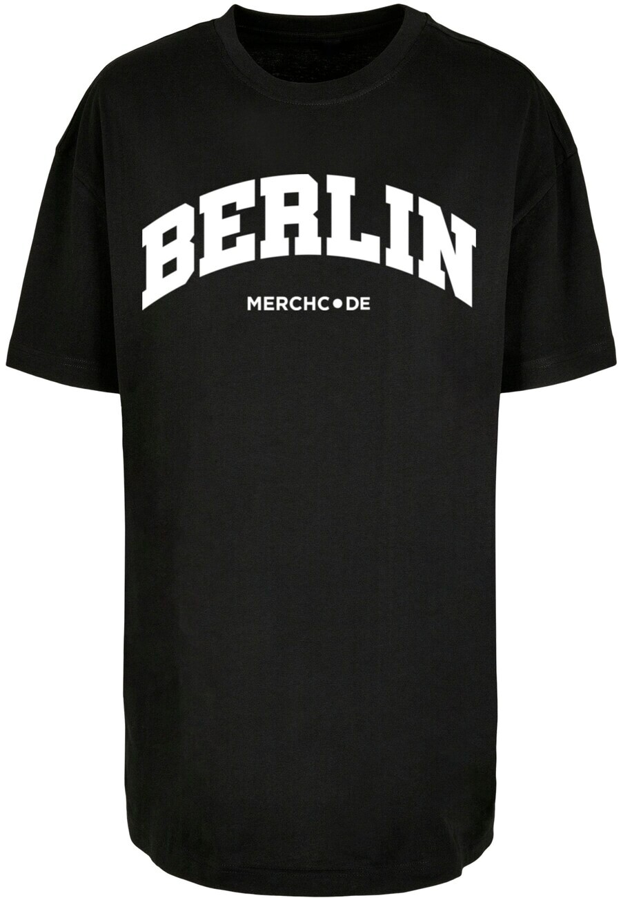

Топ оверсайз Merchcode Oversized Shirt Berlin Wording, черный