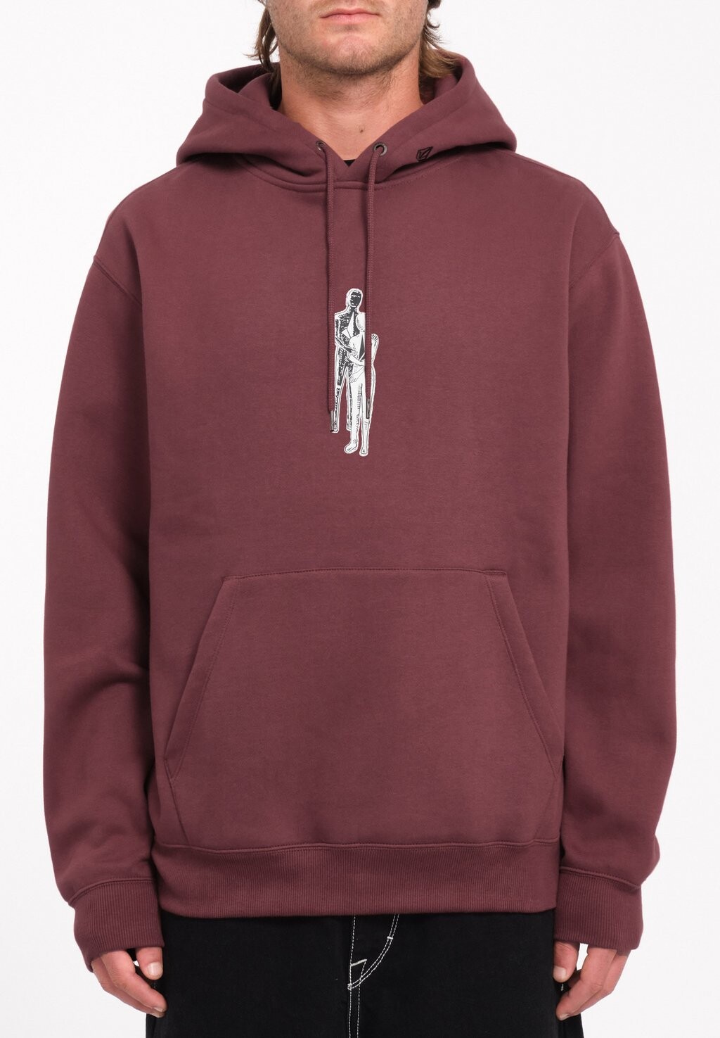 

Толстовка с капюшоном WATANITE Volcom, красный