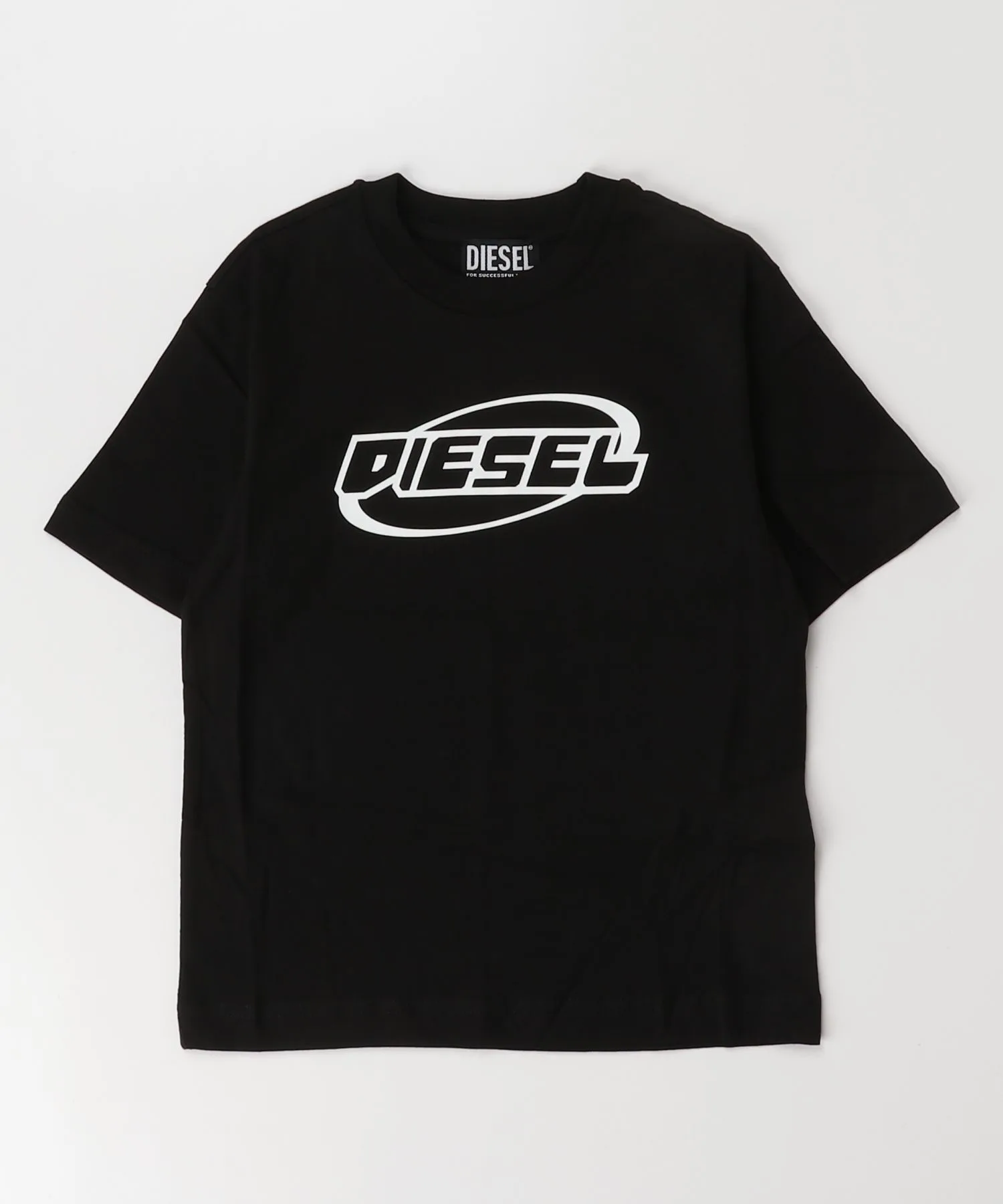 Унисекс футболка с логотипом DIESEL KIDS чёрная
