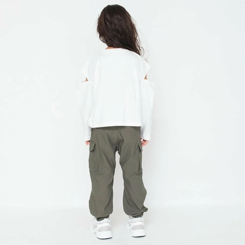 Футболка с длинными рукавами и вырезом на плече (королевский хлопок) Branshes, off white — фото 4