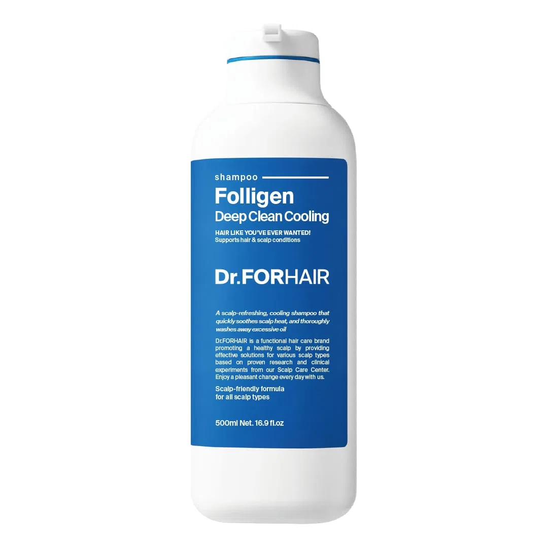 Охлаждающий шампунь Folligen Deep Clean Cooling от Dr.FORHAIR, 500 мл Dr.Forhair
