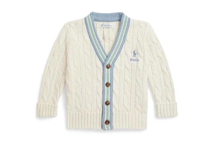 Свитер кардиган хлопковый Cricket Polo Ralph Lauren Kids, Cricket Cream/Multicolor