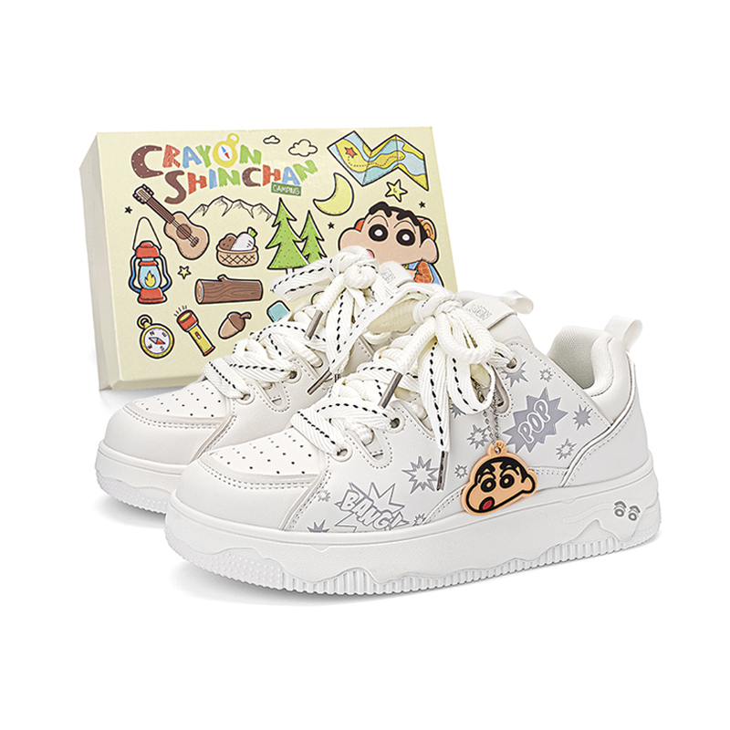 

Легкие, дышащие, удлиняющие рост низкие скейтбордистские кроссовки унисекс Crayon Shinchan, vanilla экрю[september 3rd, 5:00 pm, exclusive colorway debut]