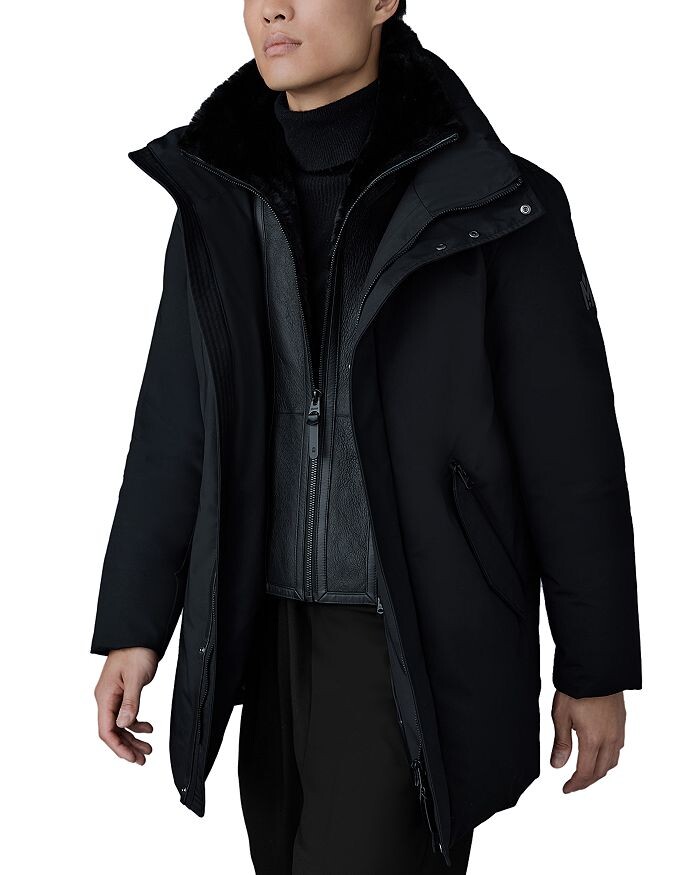 

Пуховик средней длины Mackage, черный