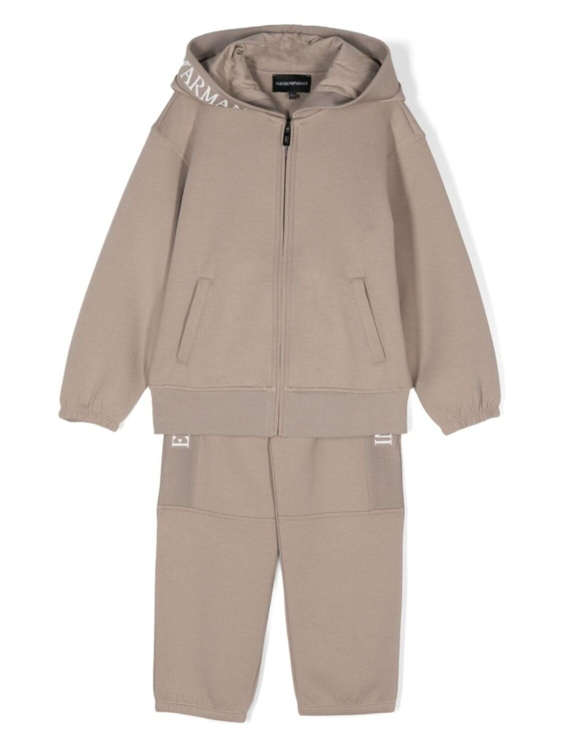 

Детский спортивный костюм с логотипом Emporio Armani Kids, коричневый