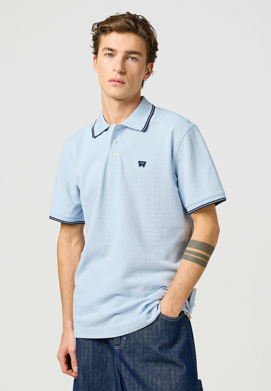 

Рубашка поло REGULAR FIT Wrangler, светло-голубой