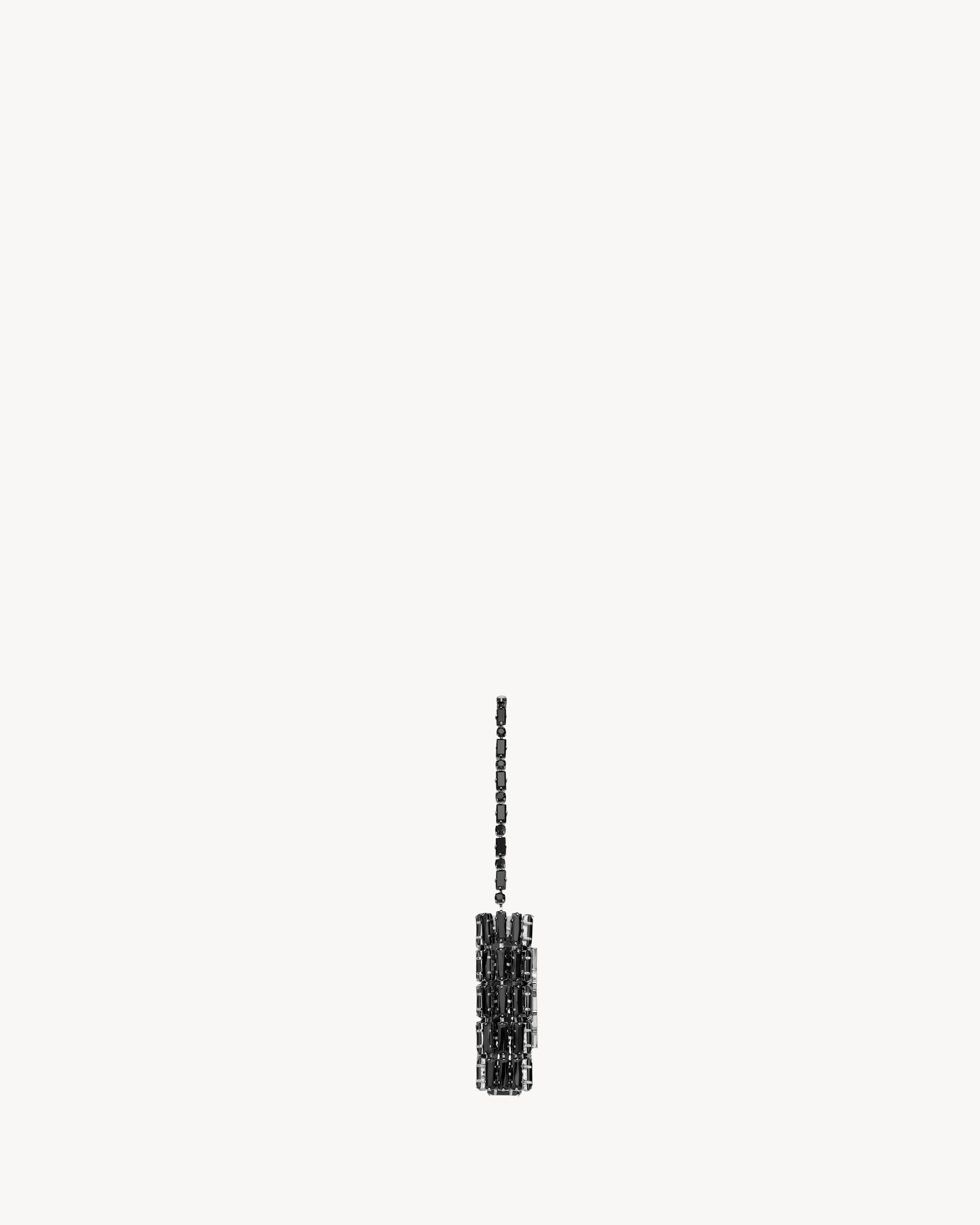 Микро вечерняя сумка в кристаллах Saint Laurent, черный — фото 3