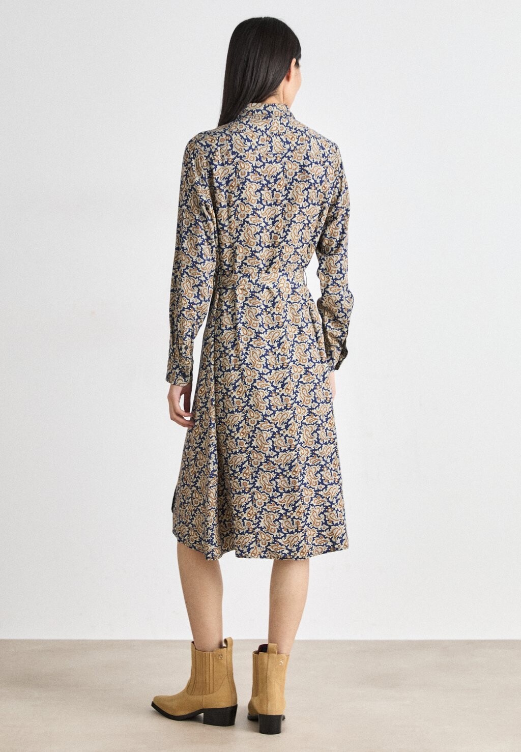 

Платье-рубашка SLIM DRESS GANT, темно-синий