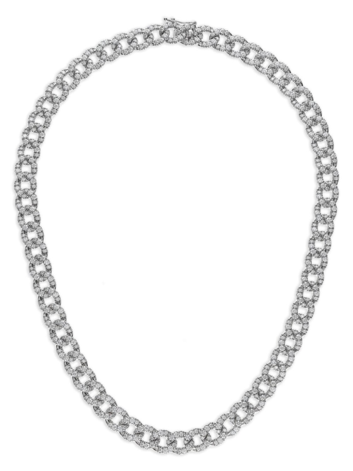 

Колье Groumette из белого золота с бриллиантами LEO PIZZO, серебряный