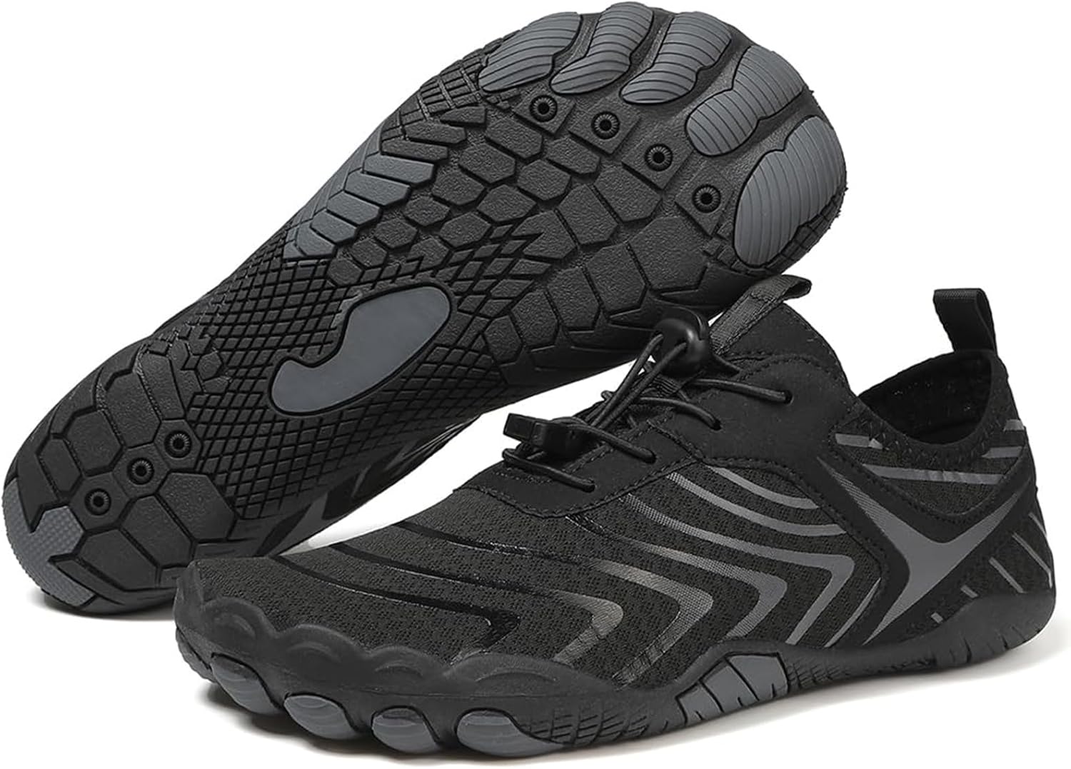

Походные кроссовки для женщин и мужчин, нескользящая обувь для здорового передвижения по земле, дышащие кроссовки Chxlqqx, черный
