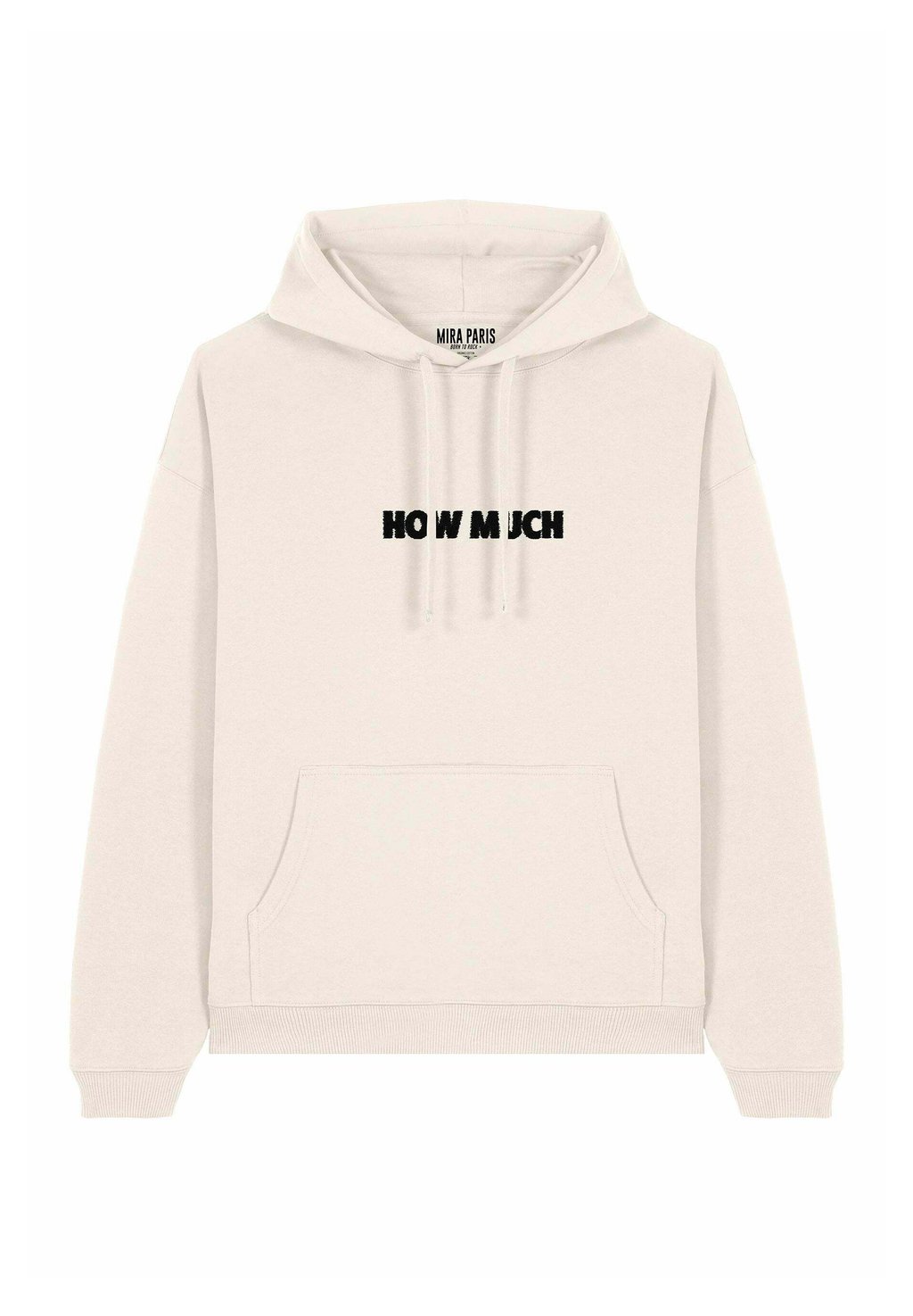 

Толстовка HOW MUCH EMBROIDERY UNISEX - Hoodie Mira Paris, кремовый