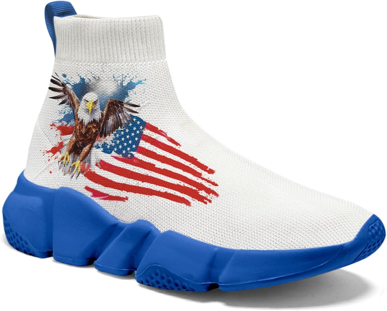 

Мужские кроссовки Hetios с граффити, слипоны для бега, размер плюс 7-15, модель July Fourth, July Fourth 15