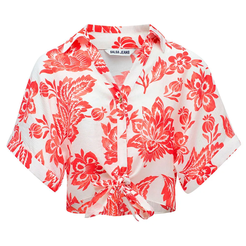 

Рубашка с коротким рукавом Salsa Jeans 21009457 Loose Fit, белый