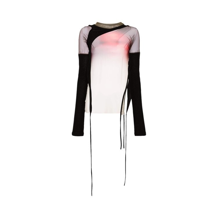 

Футболка Ottolinger Mesh Wrap Long-Sleeve T-Shirt, черный