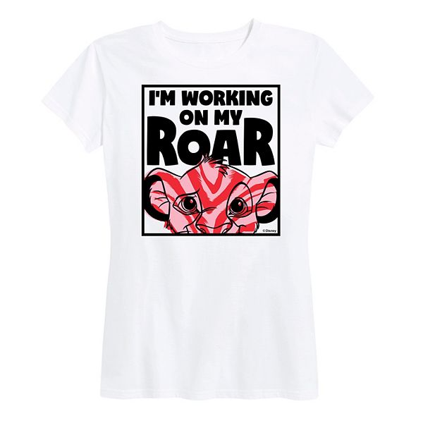 

Футболка с принтом I'm working on my roar, The Lion King Simba Disney, White