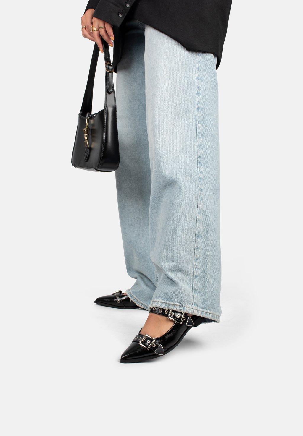 Балетки с открытой пяткой JULIA Posh by Poelman, черный