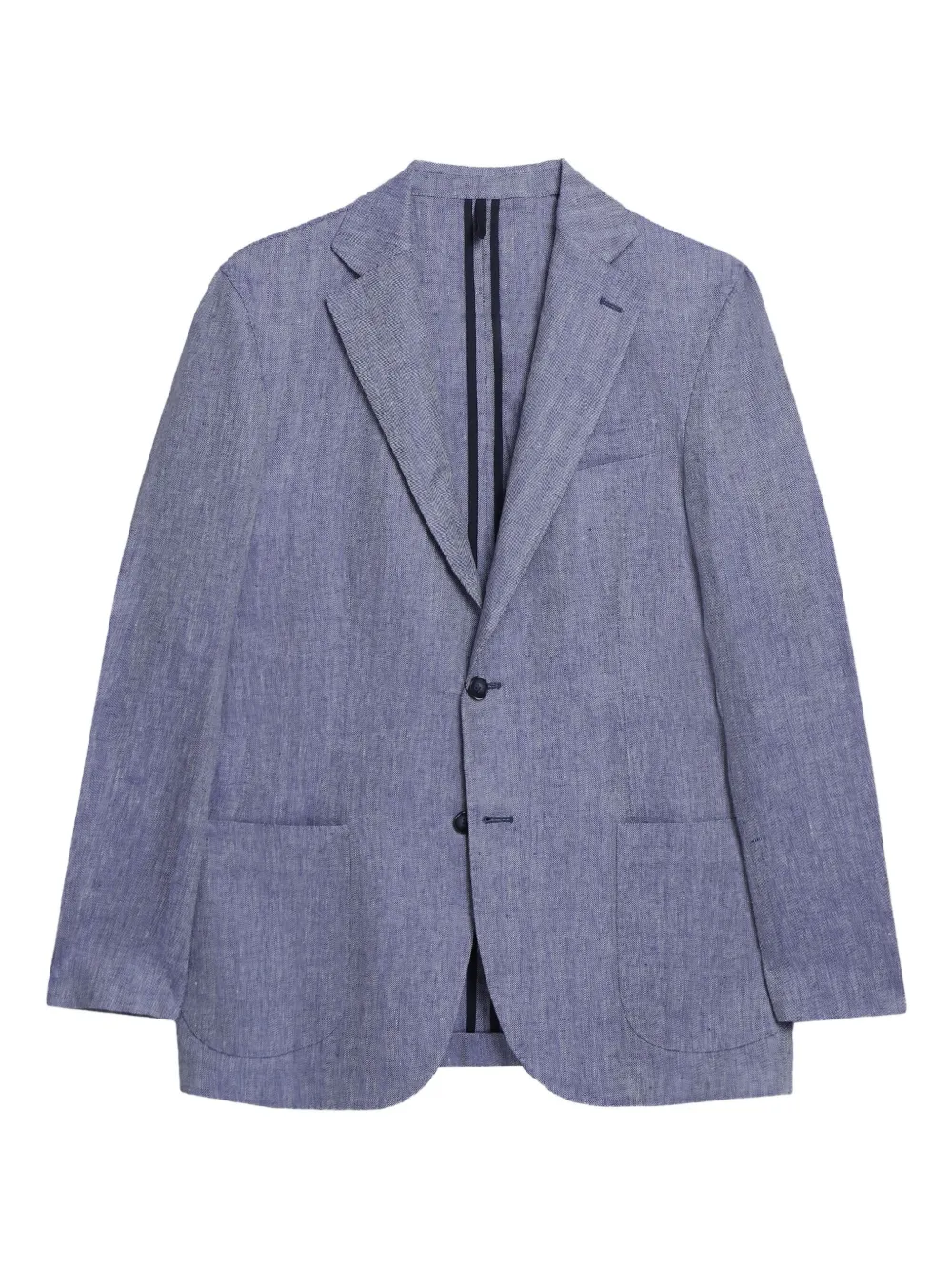 

Льняной пиджак с узором в елочку Brooks Brothers, синий